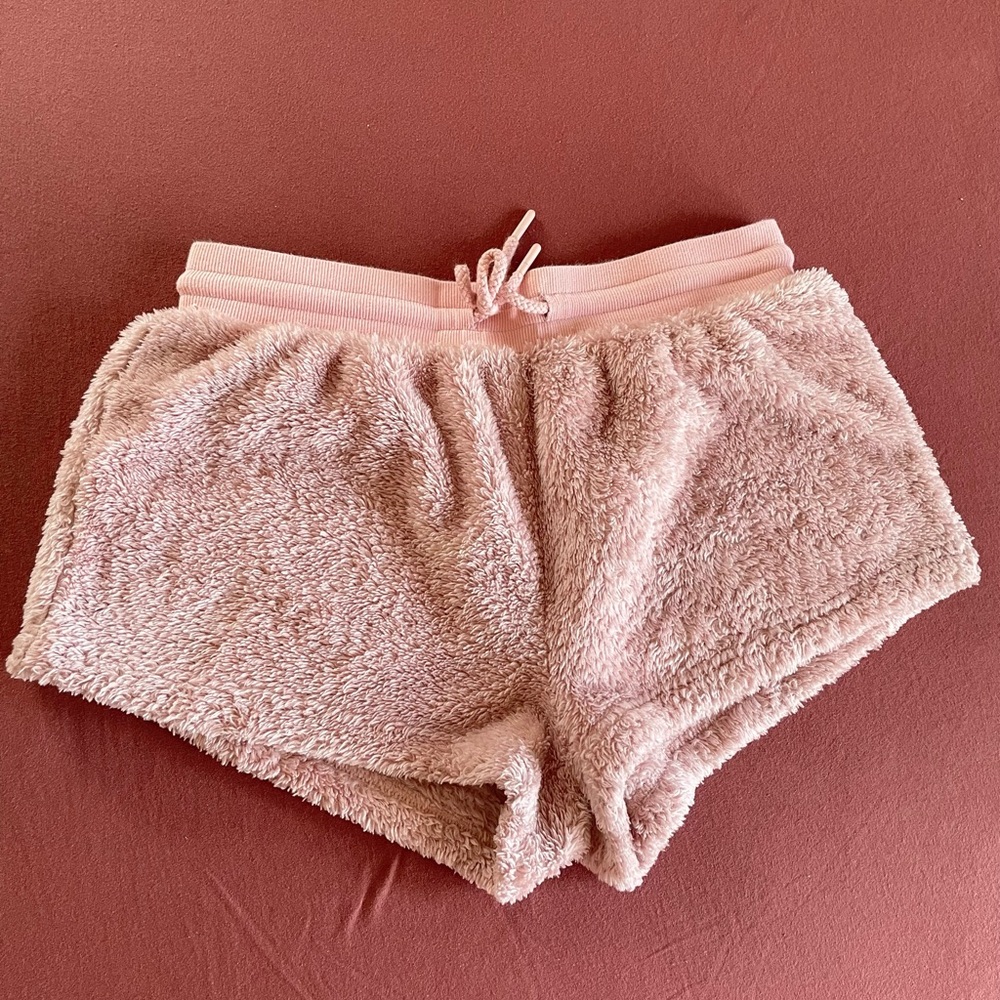 Forever 21 Fuzzy Pink Shorts